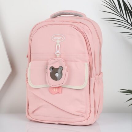 شنطة ثانوي 45*35 سم لون زهري