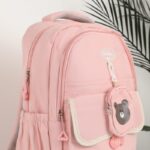 ⁦شنطة ثانوي 45*35 سم لون زهري⁩ - الصورة ⁦3⁩