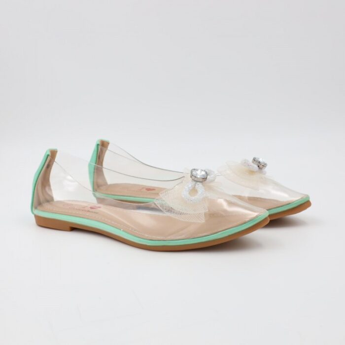 103387333_68987d3d3a3f9 حذاء باليه للنساء شفافة لون أخضر من الأسفل - الصورة 1