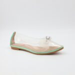 ⁦حذاء باليه للنساء شفافة لون أخضر من الأسفل⁩ - الصورة ⁦2⁩