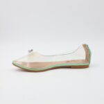 ⁦حذاء باليه للنساء شفافة لون أخضر من الأسفل⁩ - الصورة ⁦4⁩