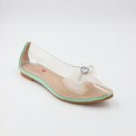 ⁦حذاء باليه للنساء شفافة لون أخضر من الأسفل⁩ - الصورة ⁦6⁩