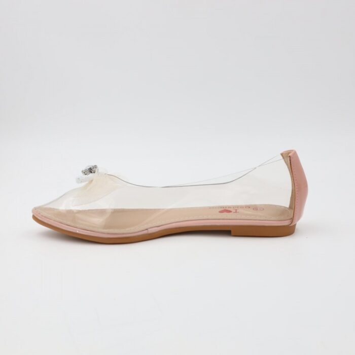 103387336_68987d495549d حذاء باليه للنساء شفافة لون زهري من الأسفل - الصورة 1