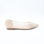 ⁦حذاء باليه للنساء لون بيج وسكري⁩ - الصورة ⁦3⁩