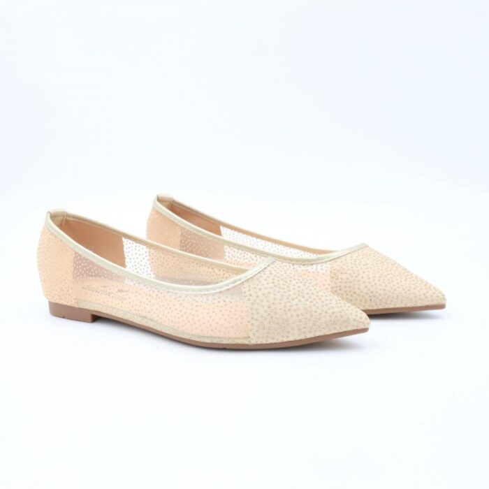103387339_68987d53a548d حذاء باليه للنساء لون ذهبي - الصورة 1