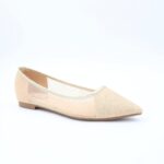 ⁦حذاء باليه للنساء لون ذهبي⁩ - الصورة ⁦2⁩