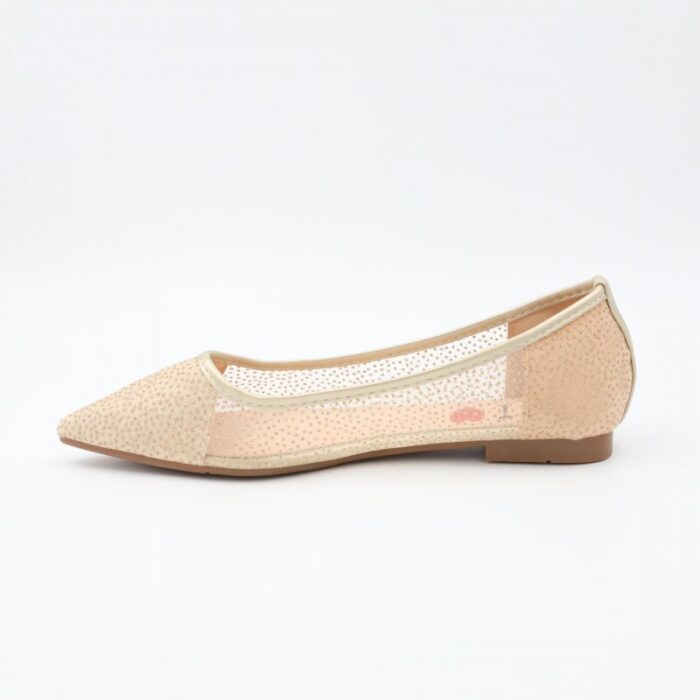 ⁦حذاء باليه للنساء لون ذهبي⁩ - الصورة ⁦4⁩