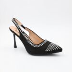 ⁦حذاء كعب للنساء لون أسود⁩ - الصورة ⁦2⁩