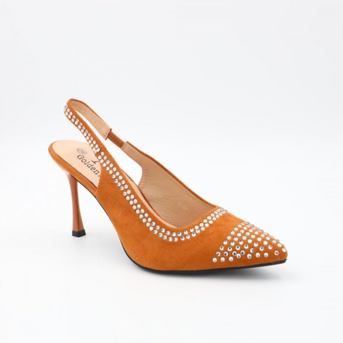 103387349_68987d7d55da0 حذاء كعب للنساء لون برتقالي - الصورة 1