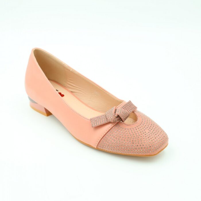 ⁦حذاء باليه للنساء لون مشمشي⁩ - الصورة ⁦4⁩