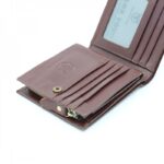 ⁦محفظة جلد للرجال لون بني 11*10 سم⁩ - الصورة ⁦6⁩