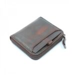 ⁦محفظة جلد للرجال لون بني11*10 سم⁩ - الصورة ⁦2⁩