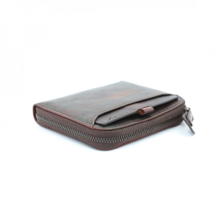 ⁦محفظة جلد للرجال لون بني11*10 سم⁩ - الصورة ⁦3⁩