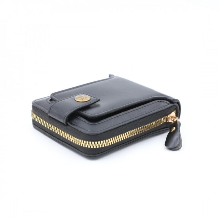 ⁦محفظة جلد للرجال لون أسود 11*10 سم⁩ - الصورة ⁦2⁩