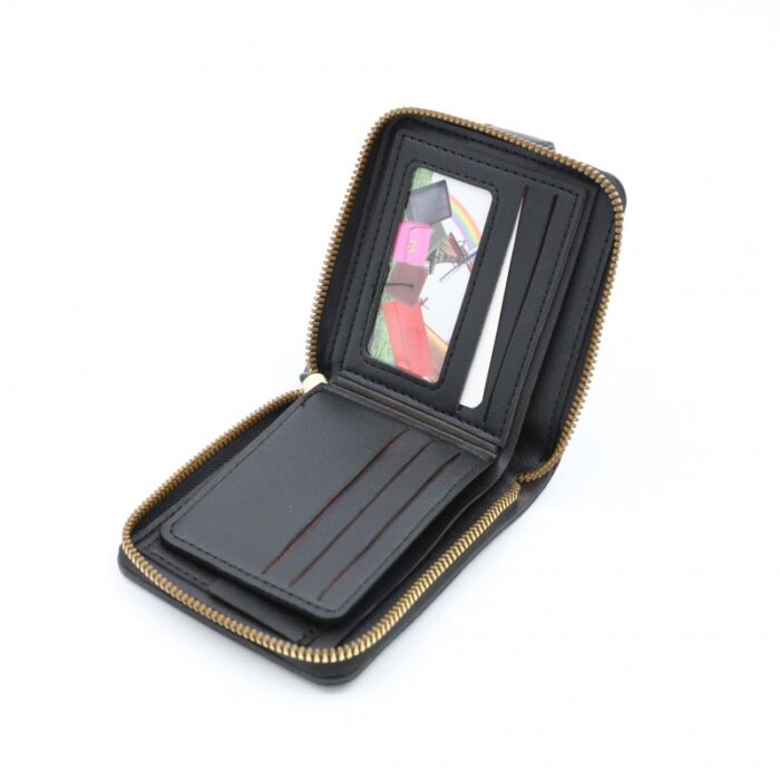 ⁦محفظة جلد للرجال لون أسود 11*10 سم⁩ - الصورة ⁦3⁩