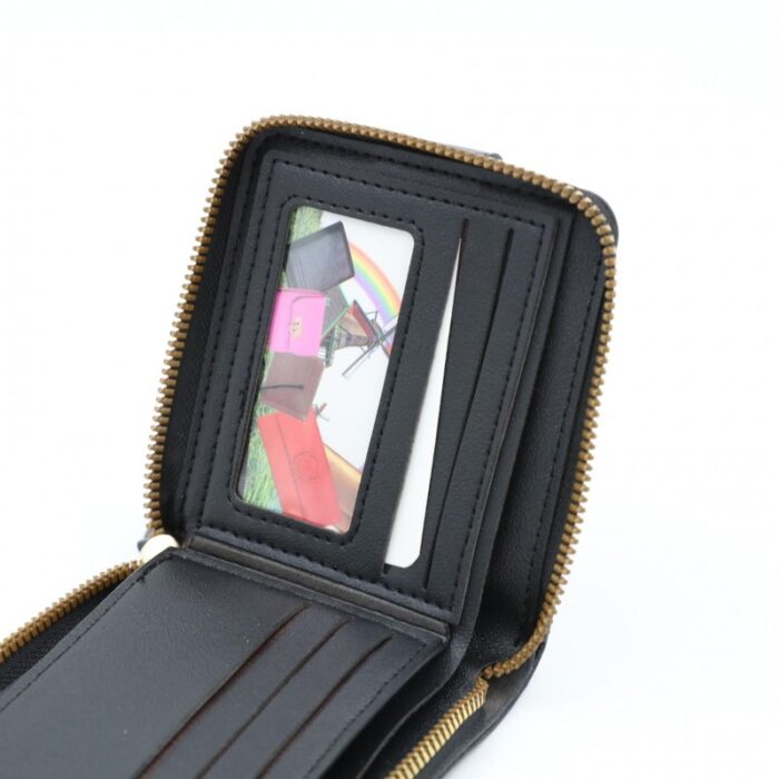 ⁦محفظة جلد للرجال لون أسود 11*10 سم⁩ - الصورة ⁦5⁩