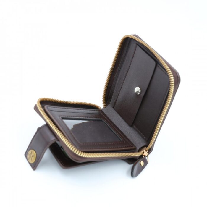 ⁦محفظة جلد للرجال لون بني11*10 سم⁩ - الصورة ⁦5⁩