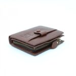 ⁦محفظة جلد للرجال لون بني11*10 سم⁩ - الصورة ⁦2⁩