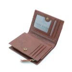 ⁦محفظة جلد للرجال لون بني11*10 سم⁩ - الصورة ⁦4⁩