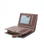 ⁦محفظة جلد للرجال لون بني11*10 سم⁩ - الصورة ⁦6⁩