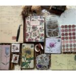 ⁦مجموعة دفتر القصاصات بتصميم زهور⁩ - الصورة ⁦3⁩