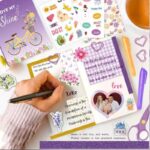 ⁦مجموعة دفتر القصاصات لون بنفسجي⁩ - الصورة ⁦2⁩