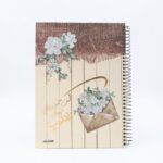 دفنر ملاحظات موضوعين لون بيج 80 صفحة أبعاده 20.3*28 سم