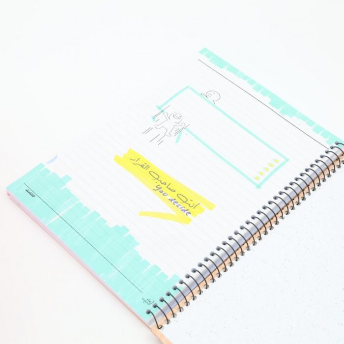 103387483_689880d0bf8da دفنر ملاحظات موضوعين لون بيج 80 صفحة أبعاده 20.3*28 سم - الصورة 1