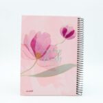 دفتر ملاحظات موضوعين لون زهري 80 صفحة أبعاده 16.6*23 سم