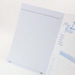 ⁦دفتر ملاحظات A4 لون زهري و أزرق 100 صفحة أبعاده 21*29.7 سم⁩ - الصورة ⁦4⁩