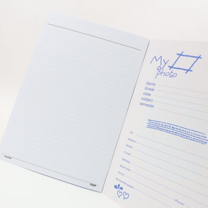 ⁦دفتر ملاحظات A4 لون زهري 100 صفحة أبعاده 21*29.7 سم⁩ - الصورة ⁦2⁩