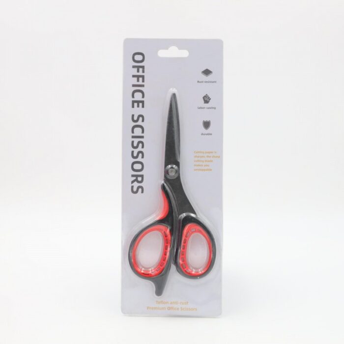 103387503_689881053ef18 مقص حجم كبير لون أسود و أحمر Office Scissors - الصورة 1