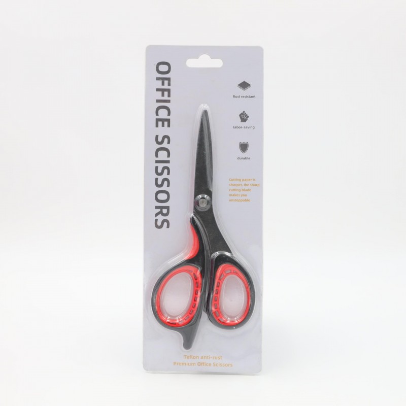 ⁦مقص حجم كبير لون أسود و أحمر Office Scissors⁩ - الصورة ⁦1⁩