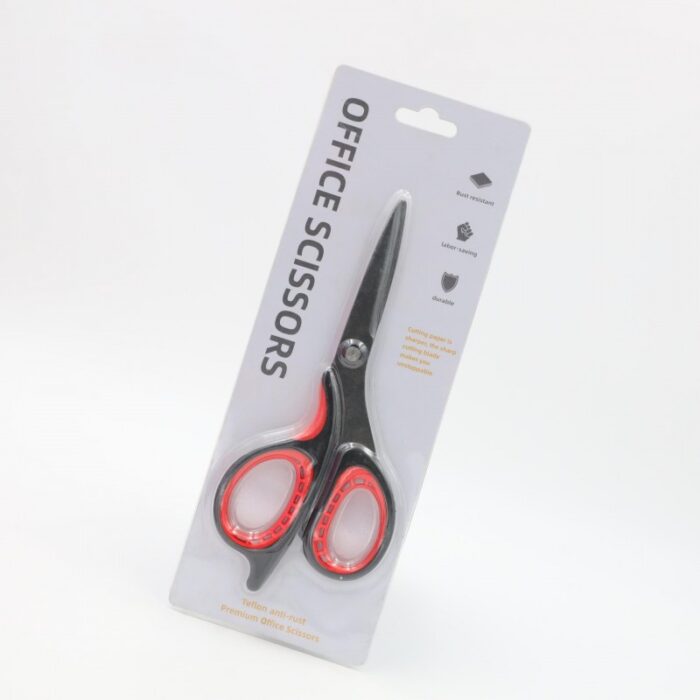 ⁦مقص حجم كبير لون أسود و أحمر Office Scissors⁩ - الصورة ⁦2⁩