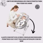 ⁦سرير هزاز متعدد الوظائف للأطفال لون رمادي⁩ - الصورة ⁦4⁩