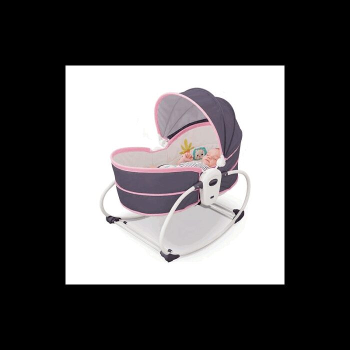 ⁦سرير هزاز متعدد الوظائف للأطفال لون رمادي⁩ - الصورة ⁦2⁩