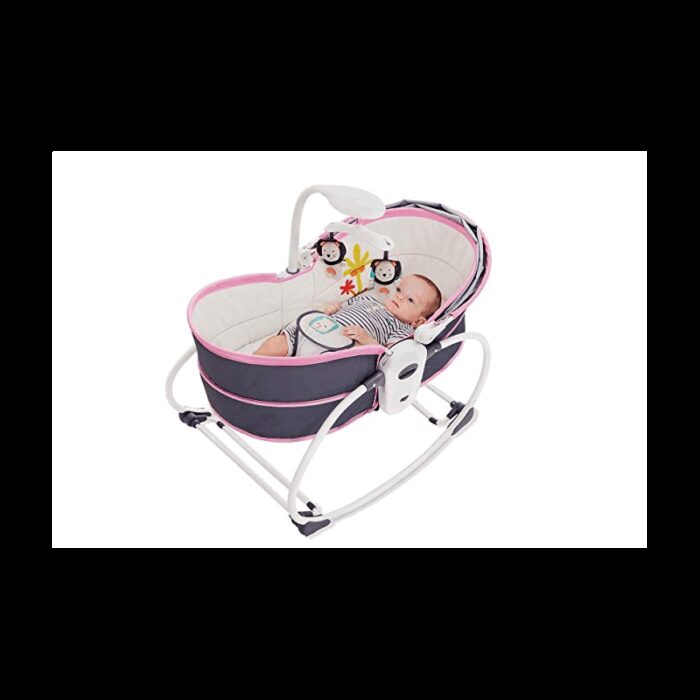 ⁦سرير هزاز متعدد الوظائف للأطفال لون رمادي⁩ - الصورة ⁦5⁩