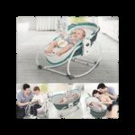 ⁦سرير هزاز متعدد الوظائف للأطفال لون رمادي⁩ - الصورة ⁦3⁩