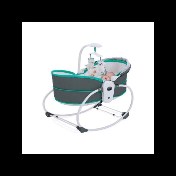 ⁦سرير هزاز متعدد الوظائف للأطفال لون رمادي⁩ - الصورة ⁦4⁩