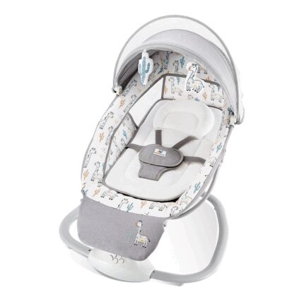 كرسي هزاز متعدد الوظائف للأطفال لون رمادي