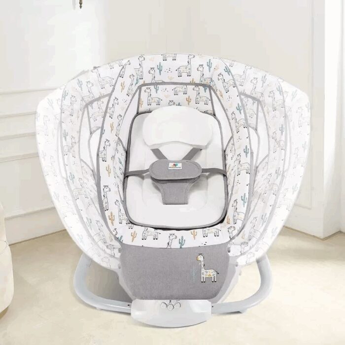 ⁦كرسي هزاز متعدد الوظائف للأطفال لون رمادي⁩ - الصورة ⁦4⁩