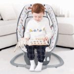 ⁦كرسي هزاز متعدد الوظائف للأطفال لون رمادي⁩ - الصورة ⁦4⁩