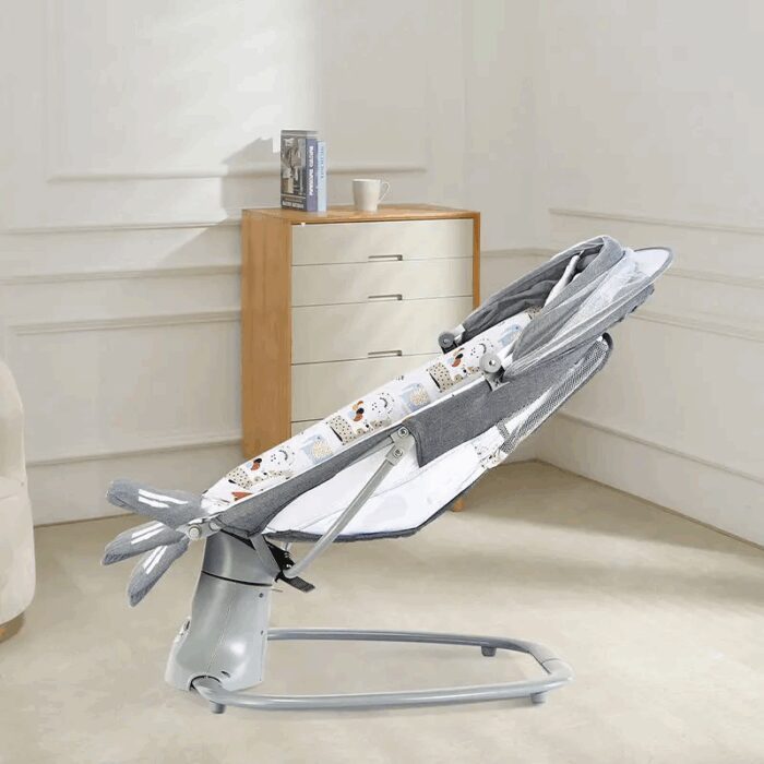 ⁦كرسي هزاز متعدد الوظائف للأطفال لون رمادي⁩ - الصورة ⁦6⁩