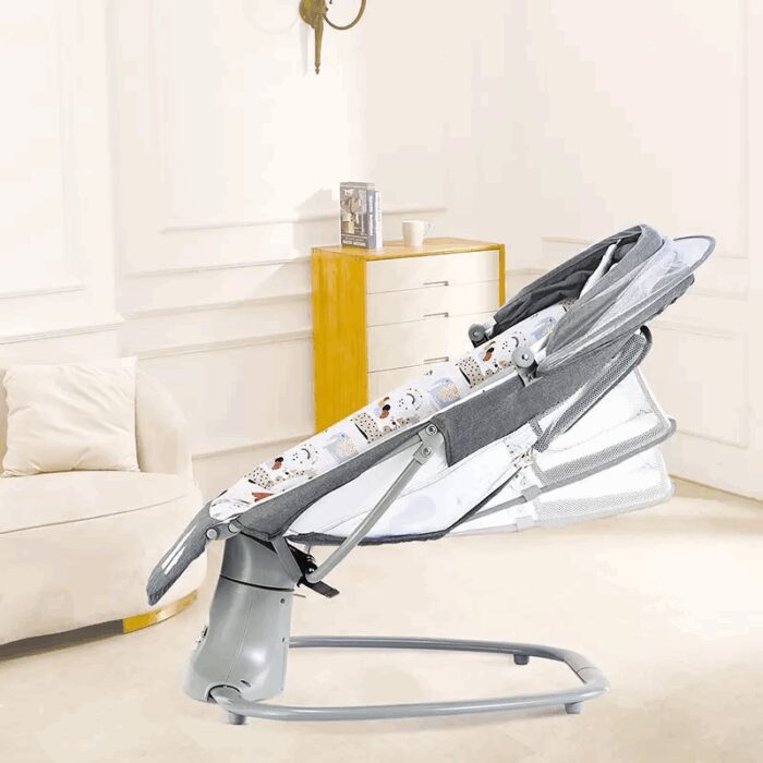 ⁦كرسي هزاز متعدد الوظائف للأطفال لون رمادي⁩ - الصورة ⁦7⁩