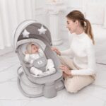 ⁦كرسي هزاز متعدد الوظائف للأطفال لون رمادي⁩ - الصورة ⁦3⁩