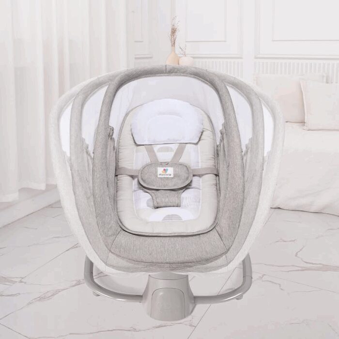 ⁦كرسي هزاز متعدد الوظائف للأطفال لون رمادي⁩ - الصورة ⁦5⁩