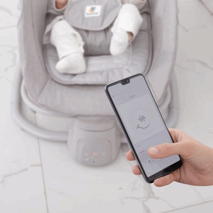 ⁦كرسي هزاز متعدد الوظائف للأطفال لون رمادي⁩ - الصورة ⁦6⁩