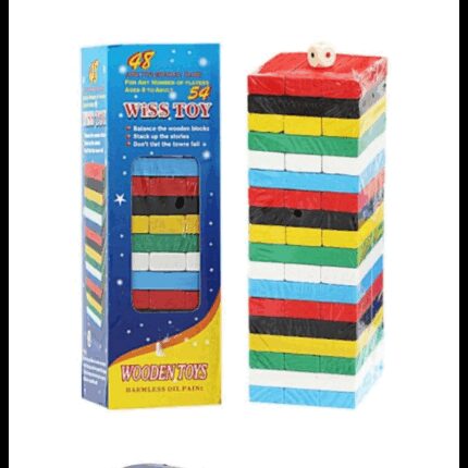 لعبة تكديس مكعبات خشبية من ويس 48 قطعة