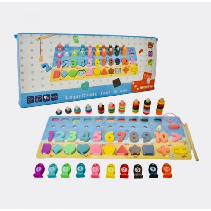 103387637_689c49a06d92c لوح خشبي تعليمي للأرقام مع عداد - الصورة 1