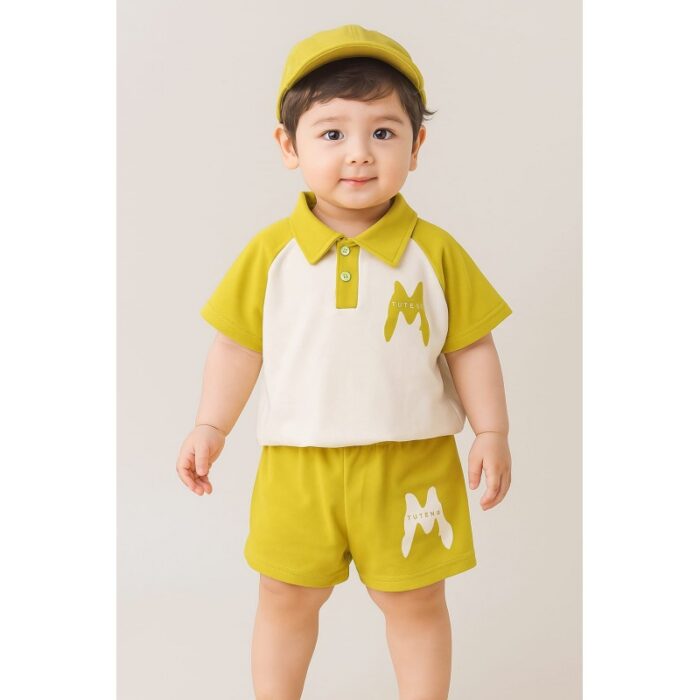 103387692_689c4a046bb46 طقم قطعتين للأطفال لون أبيض وأصفر - الصورة 1